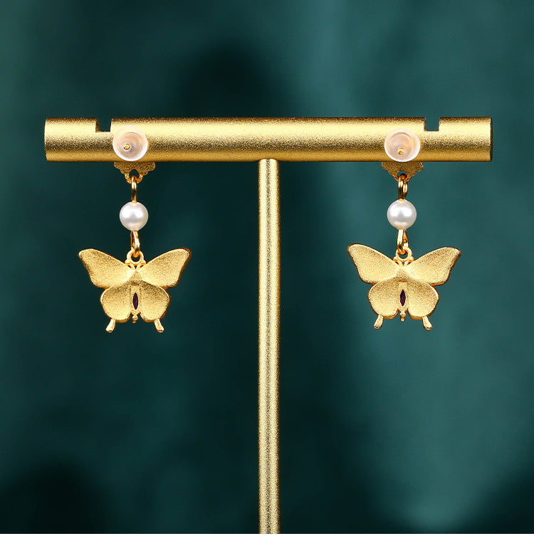 Enamel / Earrings / Gradient / Butterfly / Light Luxury / Highlighting Temperament / Advanced