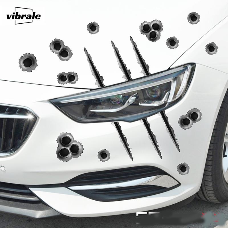 bullet hole Stickers , Car Stickers , Car Decals , Refrigerator sticker , Bumper sticker , Diary sticker , Bullet marks Stickers,Waterproof