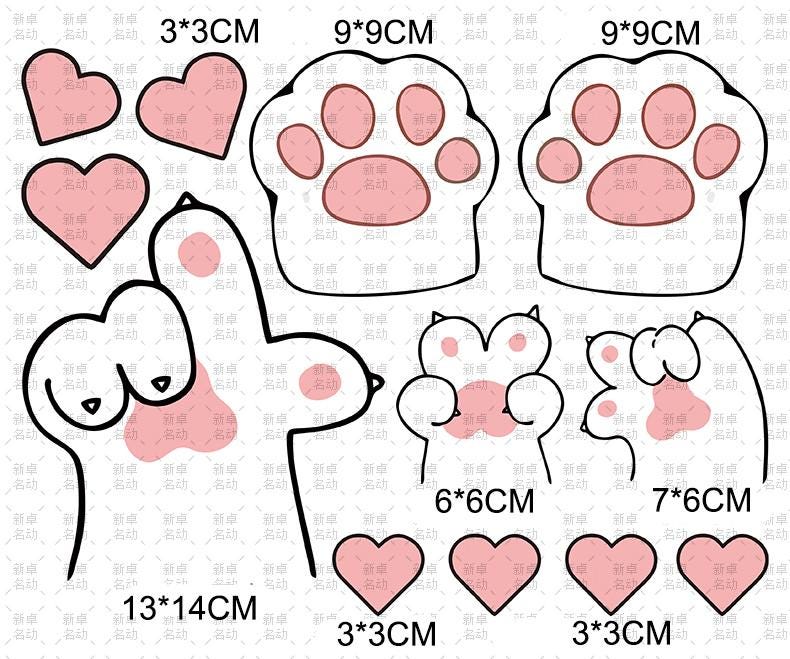 Cute paw prints Stickers . Car Stickers . Car Decals . Refrigerator sticker . Bumper sticker . Diary sticker .  Scrapbook Stickers