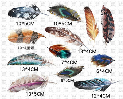 feather Stickers | Car Stickers | Car Decals | Refrigerator sticker | Bumper sticker | Diary sticker |  Scrapbook Stickers | Waterproof