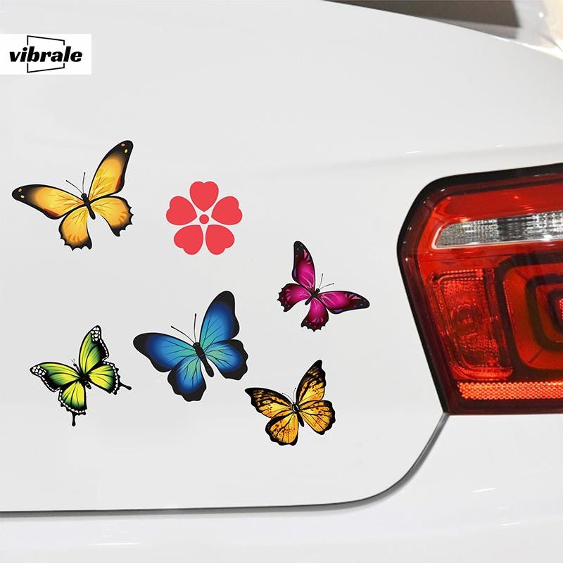 butterfly Stickers . Car Stickers . Car Decals . Refrigerator sticker . Bumper sticker . Diary sticker .  Scrapbook Stickers . Waterproof