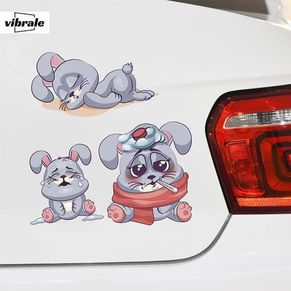 rabbit Stickers . Car Stickers . Car Decals . Refrigerator sticker . Bumper sticker . Diary sticker .  Scrapbook Stickers . Waterproof