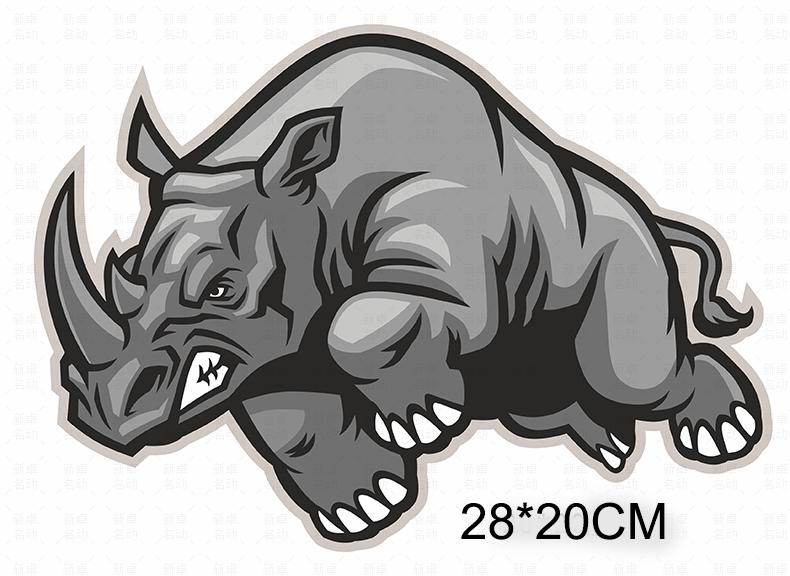 rhino Stickers . Car Stickers . Car Decals . Refrigerator sticker . Bumper sticker . Diary sticker .  Scrapbook Stickers . Waterproof