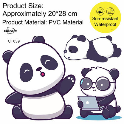 panda Stickers | Car Stickers | Car Decals | Bumper sticker | Refrigerator sticker | Diary sticker |  Scrapbook Stickers | Waterproof