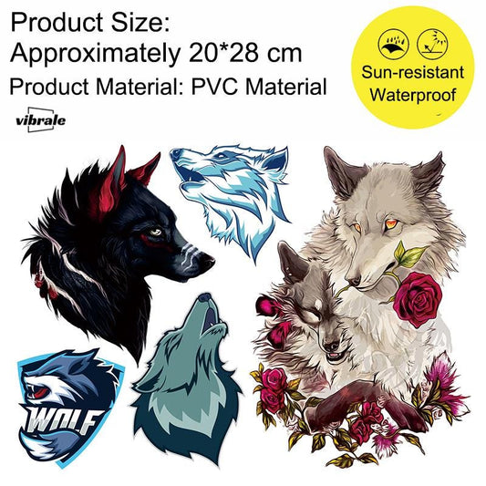 Wolf Stickers . Car Stickers . Car Decals . Refrigerator sticker . Bumper sticker . Diary sticker .  Scrapbook Stickers . Waterproof