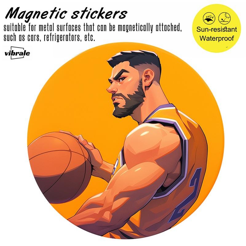 Personalize stickers! NBA,basketball style,Magnetic stickers,Car stickers,car decals,refrigerator decals,car accessories