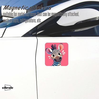 animal / Zebra sticker / car stickers / Vehicle Magnet / Waterproof Car Stickers / Magnetic Stickers / Refrigerator Magnet