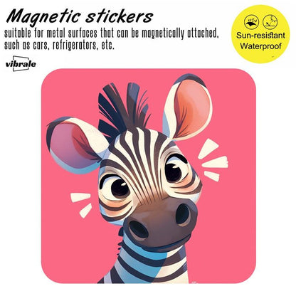 animal / Zebra sticker / car stickers / Vehicle Magnet / Waterproof Car Stickers / Magnetic Stickers / Refrigerator Magnet