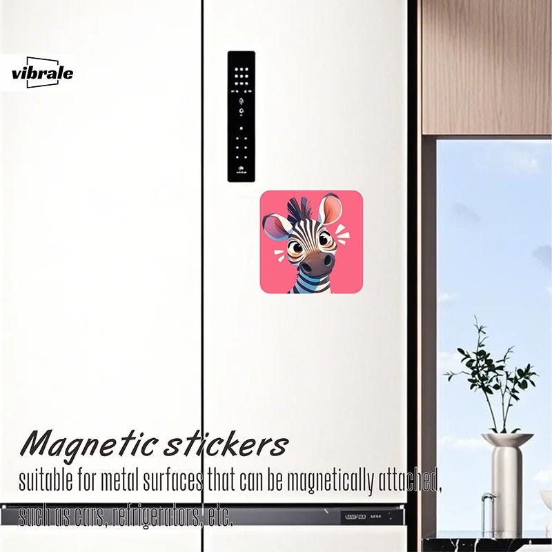 animal / Zebra sticker / car stickers / Vehicle Magnet / Waterproof Car Stickers / Magnetic Stickers / Refrigerator Magnet