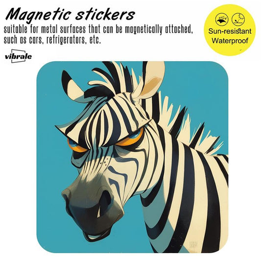 Zebra sticker / Vinyl Sticker / car stickers / Magnetic Decal / Tailgate Sticker / Cute Car Magnet / Decorative Magnets