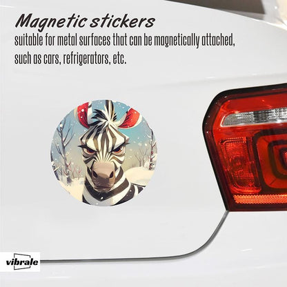 animal / car stickers / Zebra sticker / Auto Accessory Sticker / Magnetic Bumper Decal / Creative Car Magnet / Refrigerator Magnet