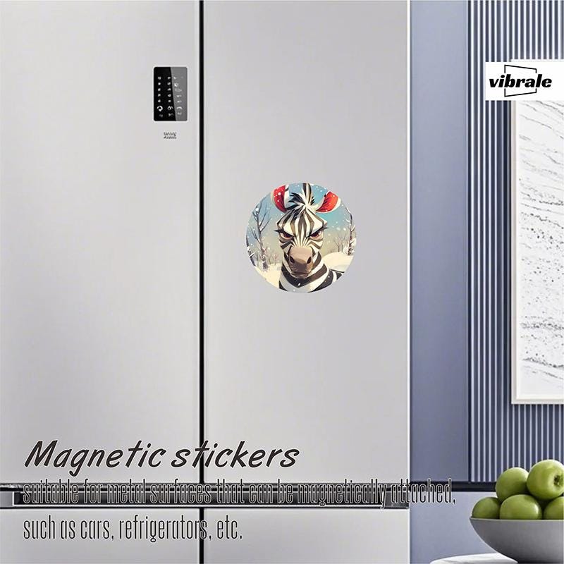 animal / car stickers / Zebra sticker / Auto Accessory Sticker / Magnetic Bumper Decal / Creative Car Magnet / Refrigerator Magnet