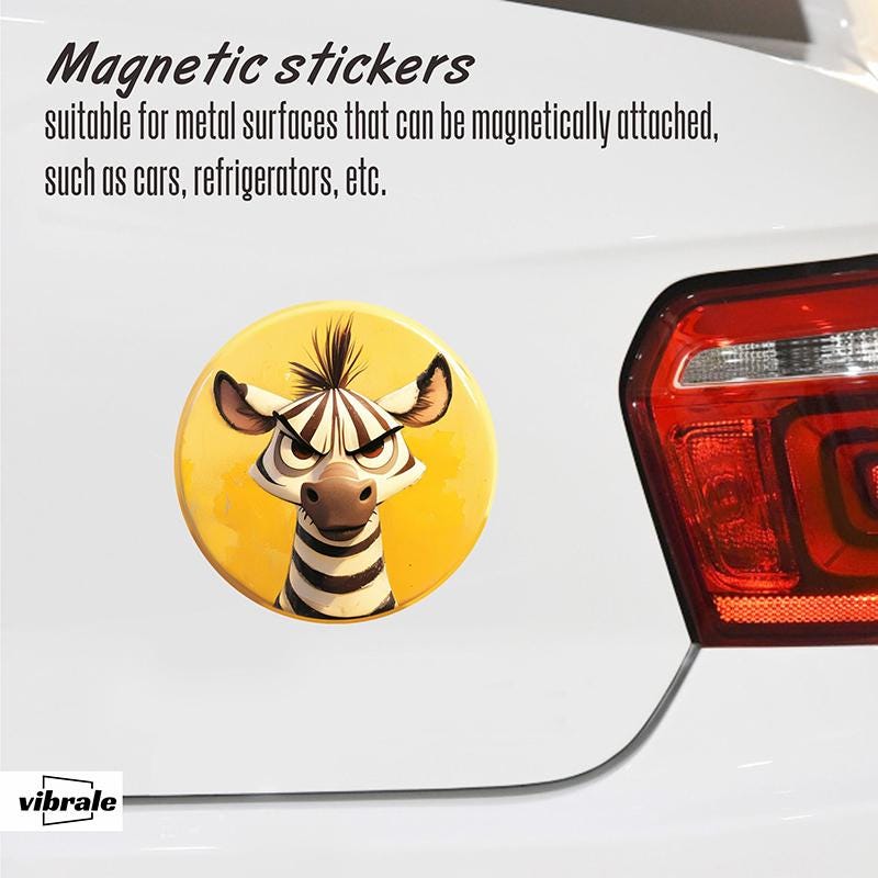 Zebra sticker / Vinyl Sticker / animal / Custom Car Decal / Personalized Car Magnets / Car Window Sticker / Outdoor Magnet for Cars