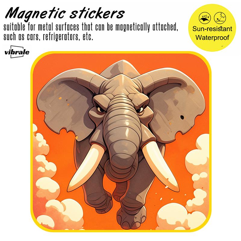 elephant sticker / car stickers / animal / Vehicle Magnet / Funny Car Sticker / Magnetic Stickers / Creative Car Magnet