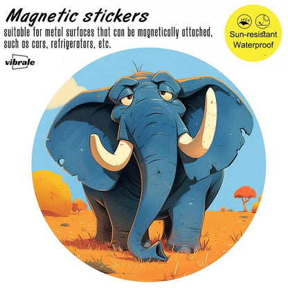 animal / elephant sticker / car stickers / Outdoor Magnet for Cars / Tailgate Sticker / Custom Name Decal / Travel Car Decal