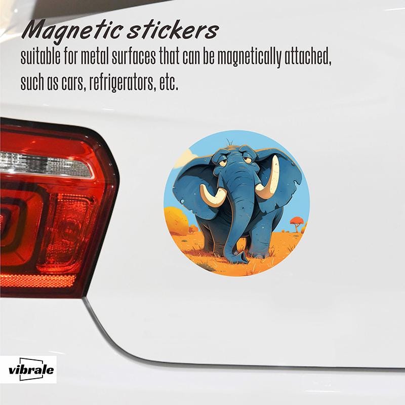 animal / elephant sticker / car stickers / Outdoor Magnet for Cars / Tailgate Sticker / Custom Name Decal / Travel Car Decal