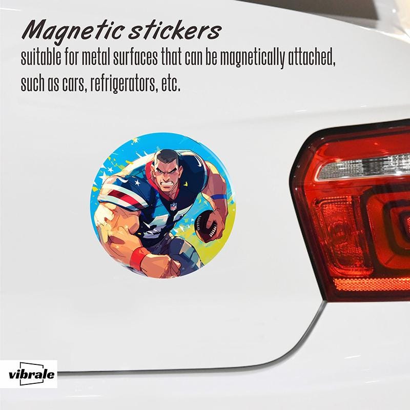 rugby style / NFL / Custom Car Decal / Funny Car Sticker / Creative Car Magnet / Car Bumper MAGNETS / Magnetic Stickers