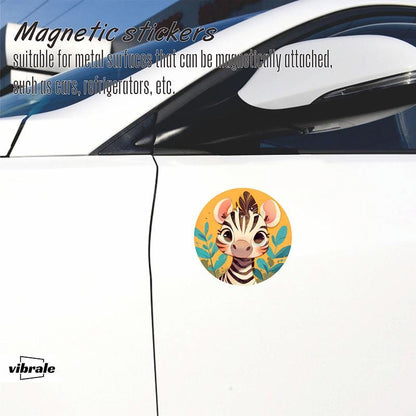 Zebra sticker / animal / Vinyl Sticker / Custom Car Decal / Personalized Car Magnets / Car Accessories / Cute Car Magnet