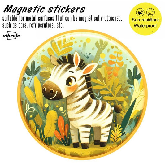 car stickers / Zebra sticker / animal / Car Bumper MAGNETS / Funny Car Sticker / Weatherproof Vinyl Sticker / Auto Accessory Sticker