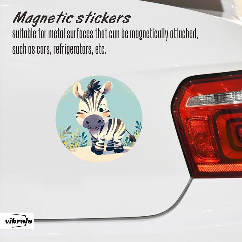 Zebra sticker / car stickers / animal / Bumper Sticker / Personalized Bumper Sticker / Vehicle Magnet / Refrigerator Magnet