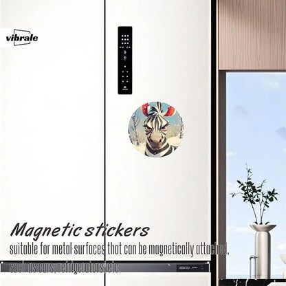 animal / car stickers / Zebra sticker / Auto Accessory Sticker / Magnetic Bumper Decal / Creative Car Magnet / Refrigerator Magnet