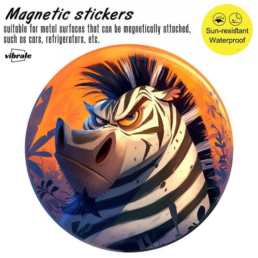 Zebra sticker / animal / car stickers / Outdoor Magnet for Cars / Custom Name Decal / Magnetic Stickers / Car Accessories