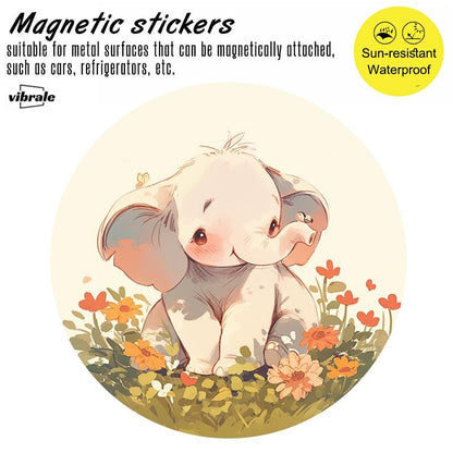 animal / elephant sticker / car stickers / Vehicle Magnet / Waterproof Car Stickers / Magnetic Decal / Fridge Magnet