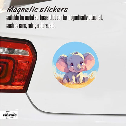 animal / car stickers / elephant sticker / Fridge Magnet / Mailbox Magnet / Weatherproof Vinyl Sticker / Creative Car Magnet