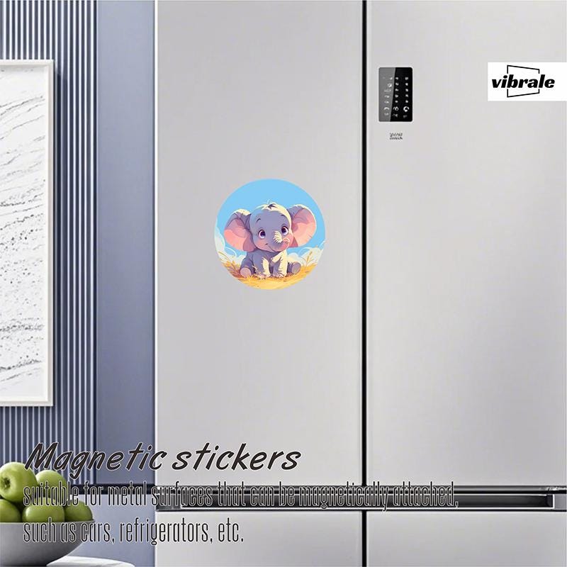 animal / car stickers / elephant sticker / Fridge Magnet / Mailbox Magnet / Weatherproof Vinyl Sticker / Creative Car Magnet