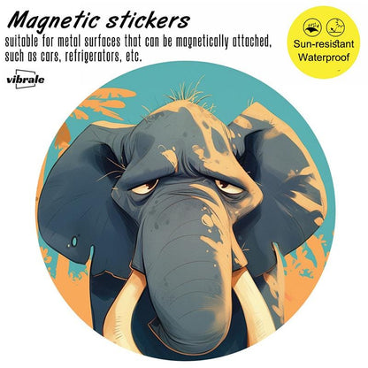 car stickers / animal / elephant sticker / Refrigerator Magnet / Mailbox Magnet / Bumper Sticker / Car Accessories